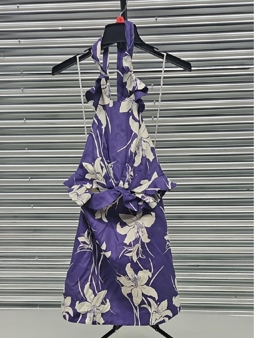Zimmermann Purple and Cream Floral Dress